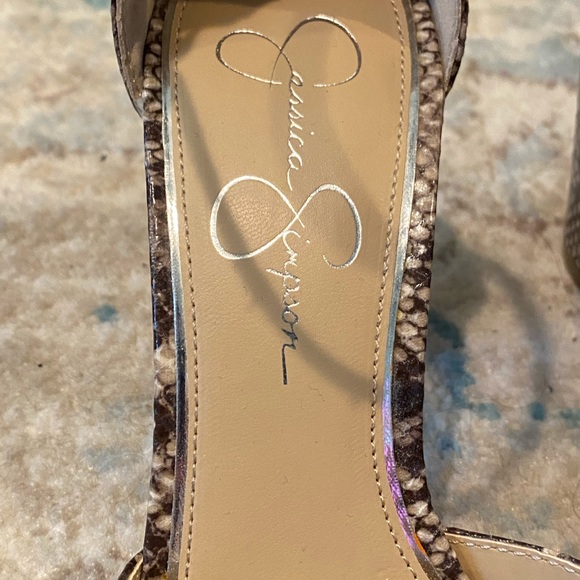 Jessica Simpson Snakeskin Ankle Strap Heels 👠 - Picture 5 of 6